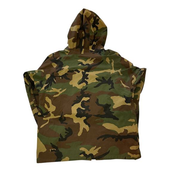 Xl Vintage US Military BDU Rain Jacket Green Camo - Picture 3 of 7